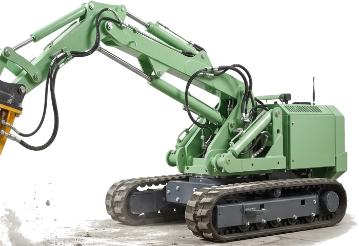 Abbruchroboter Betonbrecher 2000 von der Seite